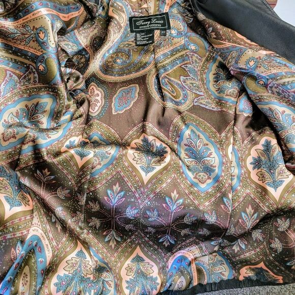 Terry Lewis Classic Luxuries Stunning Black Leather Coat Jacket EXCELLENT - Picture 7 of 11